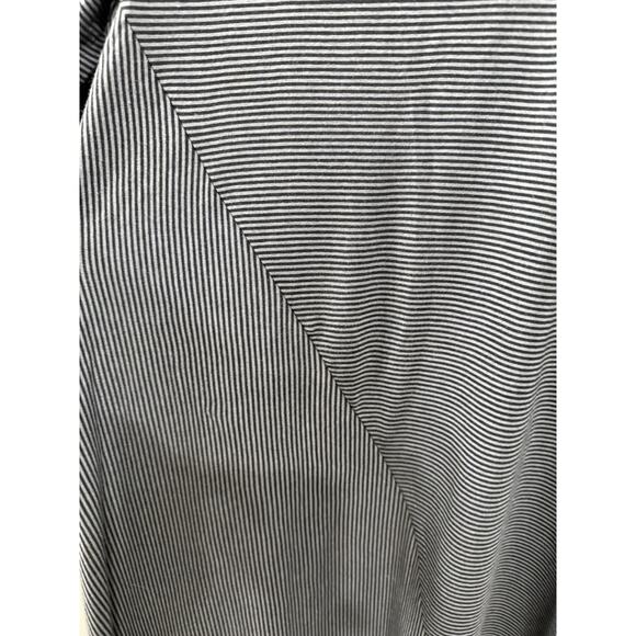 Garnet Hill Maxi Dress Womens Sz Large Gray Striped Long Sleeves Hi-Low Travel - Picture 5 of 9